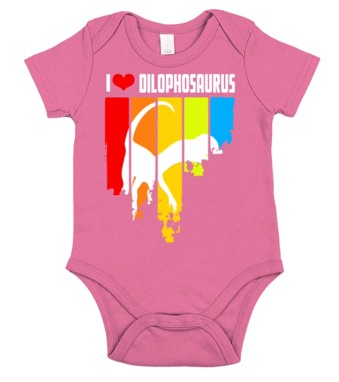 Vintage Dilophosaurus Design Short Sleeve Baby One-Piece