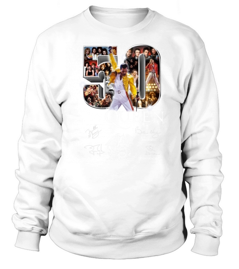 50 years of Queen 1970 2020 signatures Freddie Mercury Brian May shirt Sweatshirt Unisex