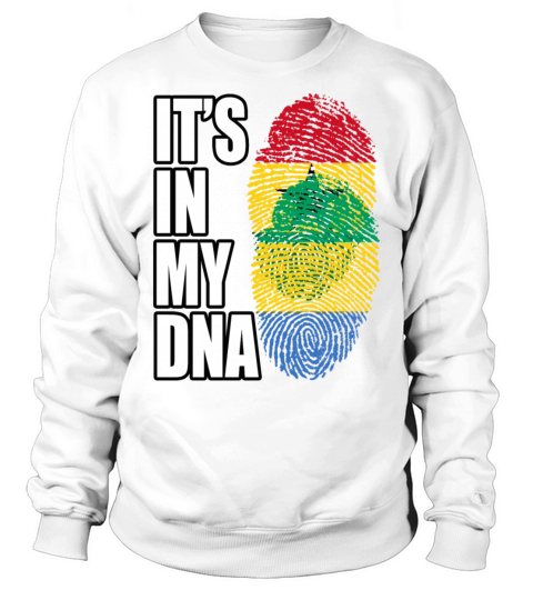 Ghanaian And Gabonese Mix Heritage DNA Flag Sweatshirt Unisex
