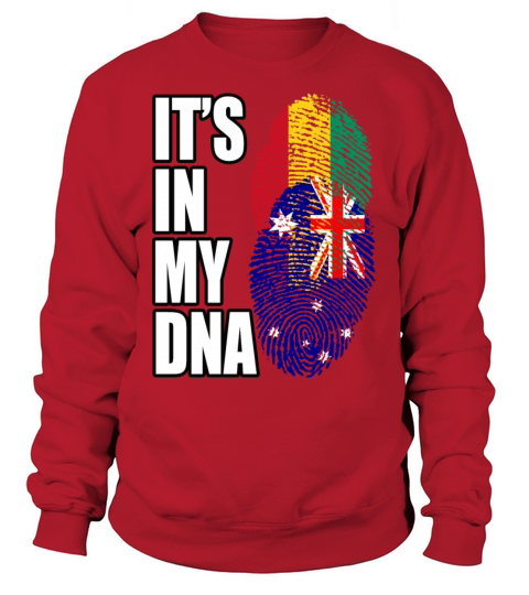 Guinean And Australian Mix Heritage DNA Flag Sweatshirt Unisex