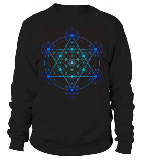 INTRICATE DETAILED METATRONS CUBE SACRED GEOMETRY Sweatshirt Unisex