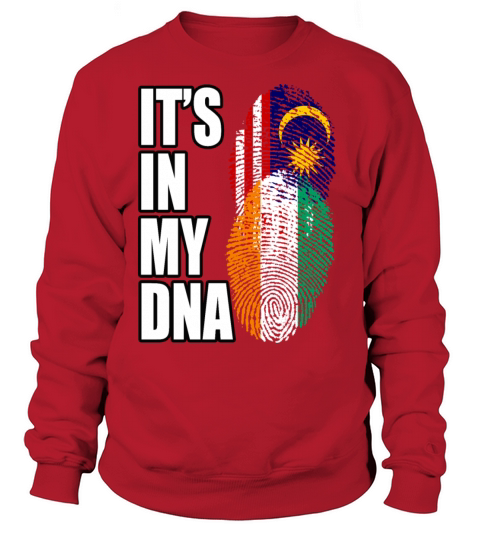 Malaysian And Ivorian Mix Heritage DNA Flag Sweatshirt Unisex