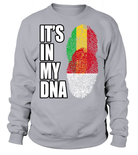 Malian And Indonesian Mix Heritage DNA Flag Sweatshirt Unisex