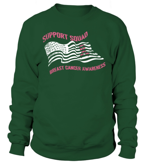 Support Squad Pink October Breast Cancer Awareness Sweatshirt Unisex