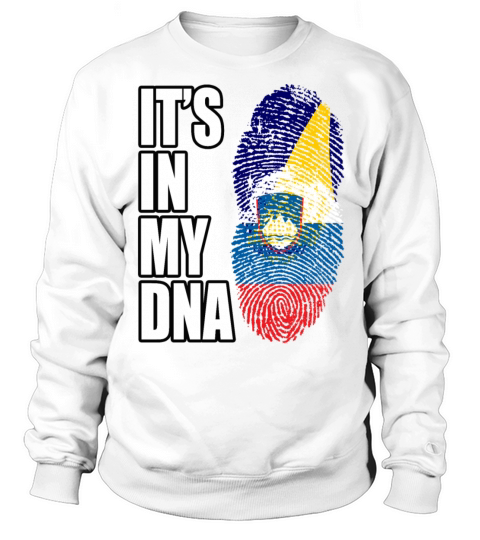 Tokelauan And Slovenian Mix Heritage DNA Flag Sweatshirt Unisex