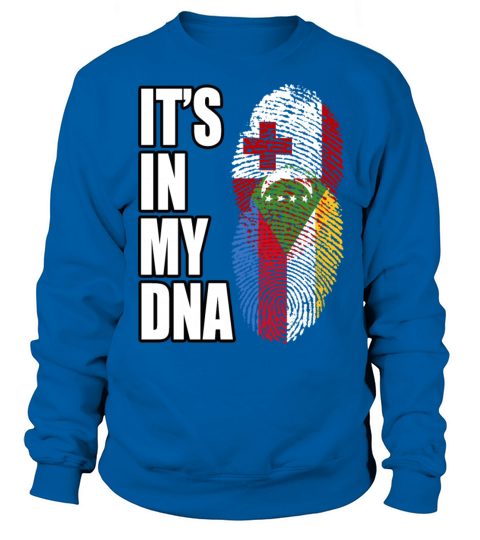 Tongan And Comoran Mix Heritage DNA Flag Sweatshirt Unisex