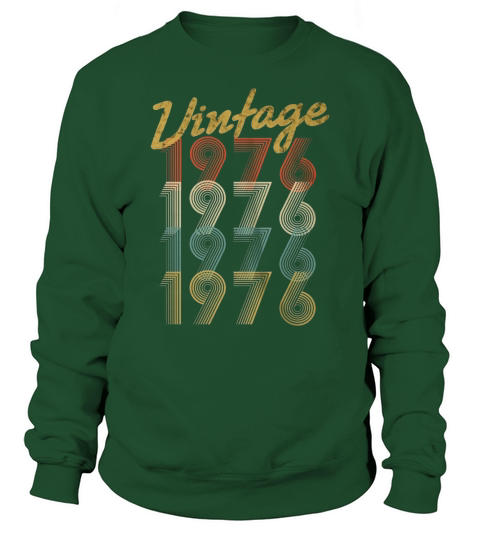 Vintage 1976 T-Shirt Retro Colors 42nd Birthday Gift Shirt Sweatshirt Unisex