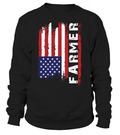 Vintage 4th Of July USA Flag Farmer Farming Sweatshirt Unisex