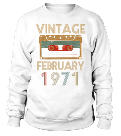vintage february 1971 - Unisex Long Sleeve Sweatshirt Unisex