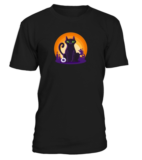 Halloween Witch Magic Cat T-Shirt Unisex