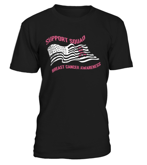 Support Squad Pink October Breast Cancer Awareness T-Shirt Unisex