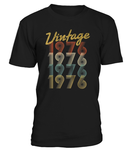 Vintage 1976 T-Shirt Retro Colors 42nd Birthday Gift Shirt T-Shirt Unisex