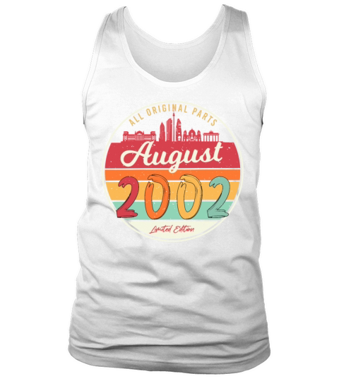20th Birthday In August 2002 Tank Top Unisex