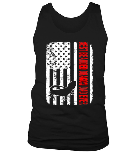 Best Bearded Dragon Dad Ever American Flag Tank Top Unisex