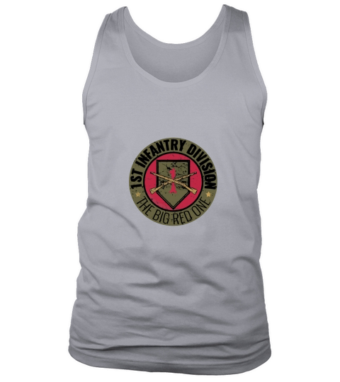 Distressed Big Red One 1st Infantry Division T Shirt 20554 Tank Top Unisex