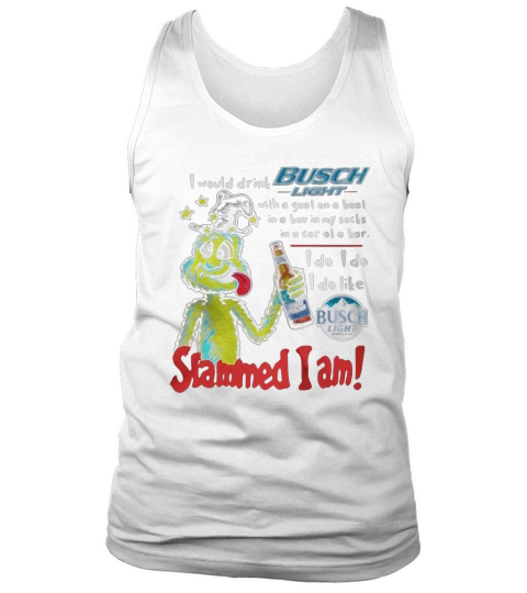 Dr Seuss slammed I am I would drink Busch Light with a goat on a boat Tank Top Unisex