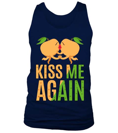 Kiss me again cute apricot couple Tank Top Unisex