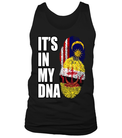 Malaysian And Bruneian Mix Heritage DNA Flag Tank Top Unisex