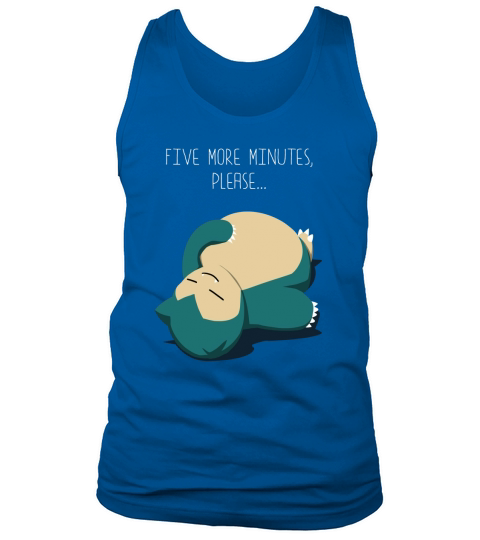 Snorlax Five More Minutes Please Mens Tank Top Unisex