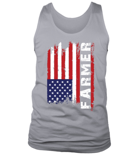 Vintage 4th Of July USA Flag Farmer Farming Tank Top Unisex