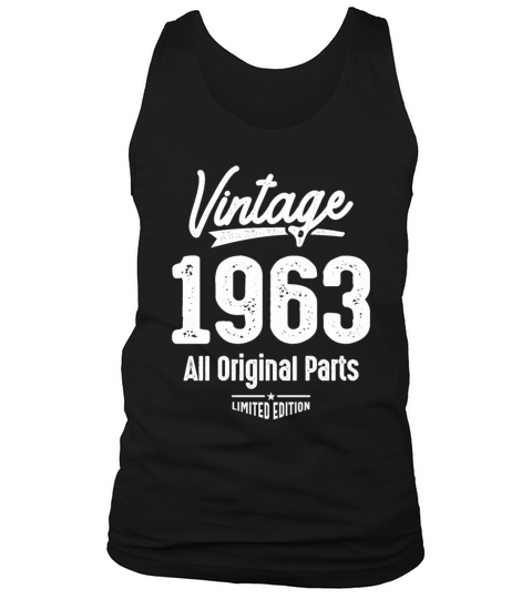 Vintage Born in 1963 - 59th Birthday Retro Classic Tank Top Unisex