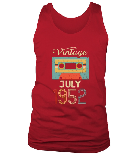 Vintage July 1952 70th Birthday 70 Year Gift Tank Top Unisex