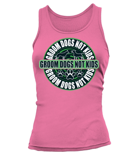 Groom Dogs not Kids brown Tank top Woman