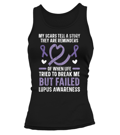 Lupus Awareness Purple Ribbon Autoimmune Disease Tank top Woman