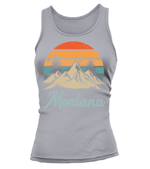 Montana Retro Vintage Mountain Sunset Outdoors Wil Tank top Woman