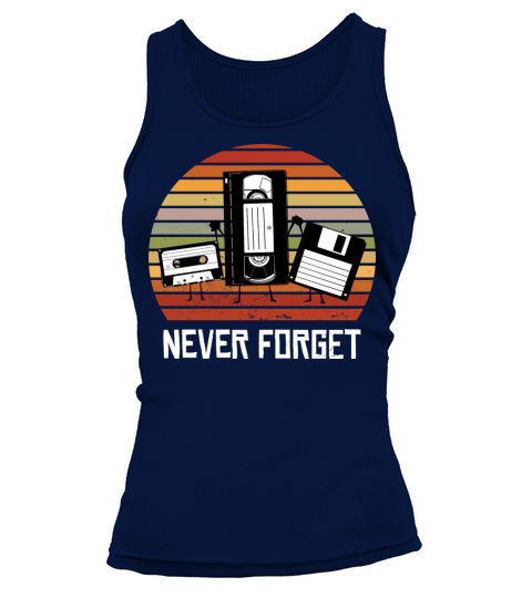 Never Forget Funny Vintage Cassette Tape Tank top Woman