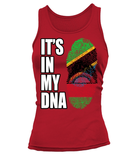 Tanzanian And Malawian Vintage Heritage DNA Flag Tank top Woman