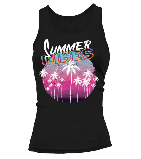 Vacation Summer Vibes Sun Exotic Palm Trees Tank top Woman