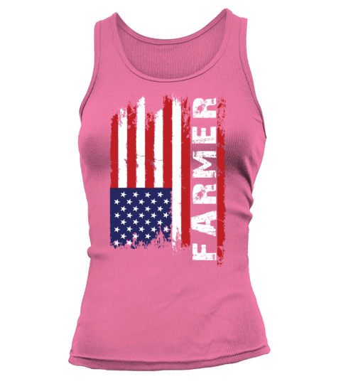 Vintage 4th Of July USA Flag Farmer Farming Tank top Woman