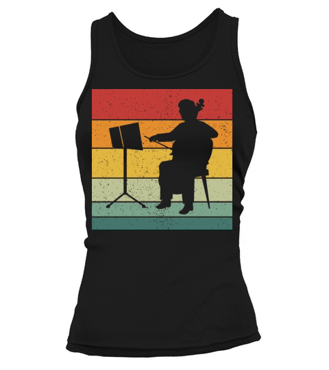 Vintage Retro Double Bass Vintage Music Tank top Woman