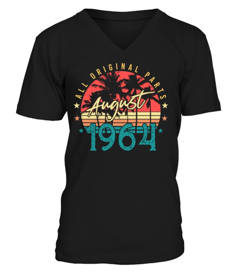 1964 August Vintage V-Neck T-shirt