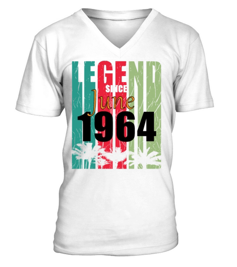 1964 vintage born in June gift V-Neck T-shirt