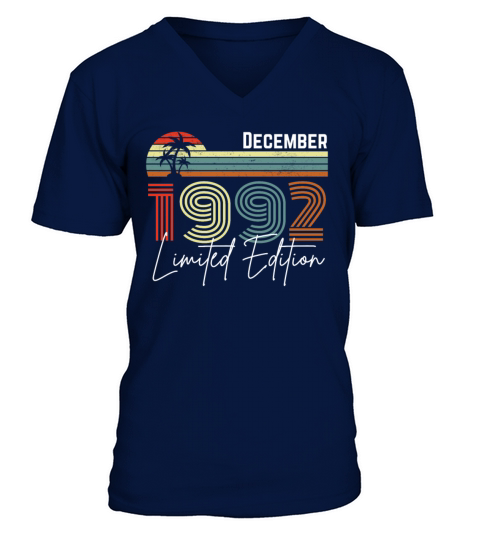 30 Years December 1992 Vintage Limited Edition V-Neck T-shirt