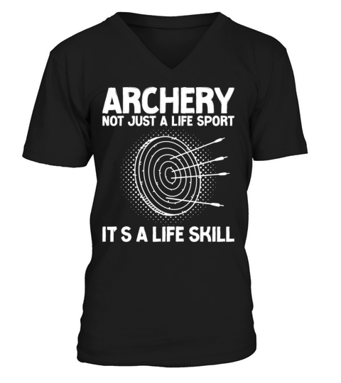 Archery Bow Archer Vintage Target V-Neck T-shirt