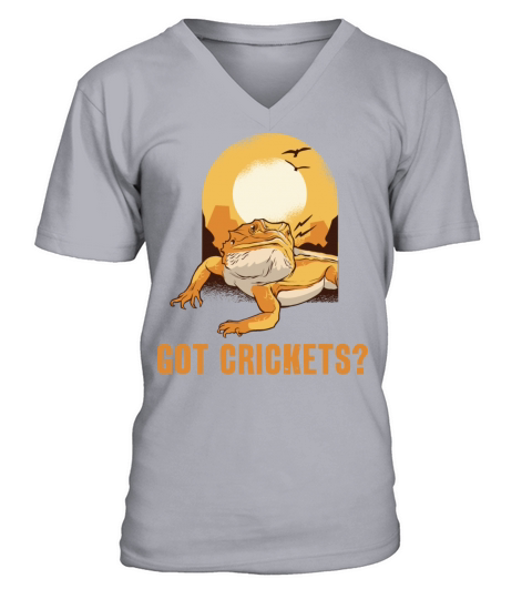 Bearded Dragon Got Crickets Funny Pet Lizard Lover V-Neck T-shirt