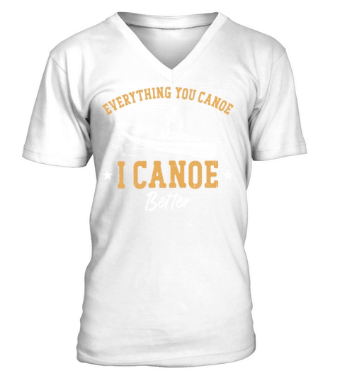 Canoe Canoeing Vintage Anything V-Neck T-shirt