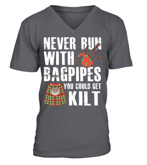 Kilt Design V-Neck T-shirt