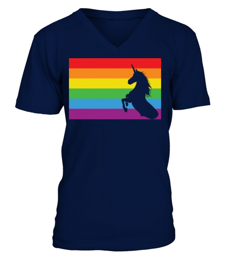 LBGT Flag Gay Pride Human Vintage Rainbow V-Neck T-shirt