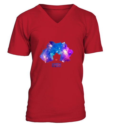 Lizzo Smlie Shadow Galaxy V-Neck T-shirt