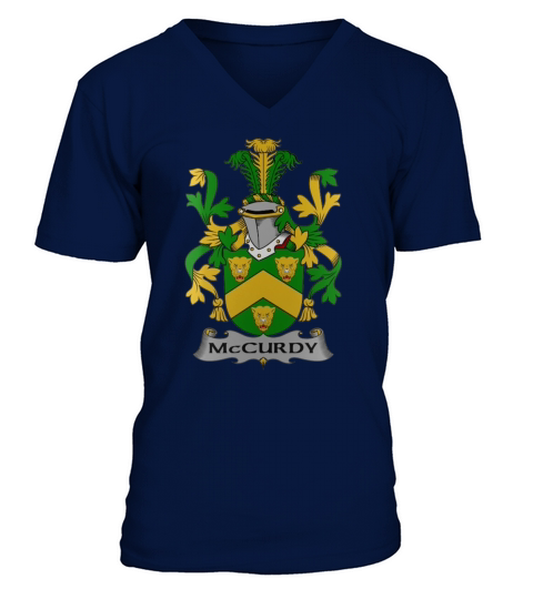McCurdy Family Crest Irish Family Crests II V-Neck T-shirt