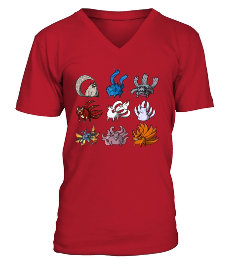 Naruto Tailed Beasts V-Neck T-shirt