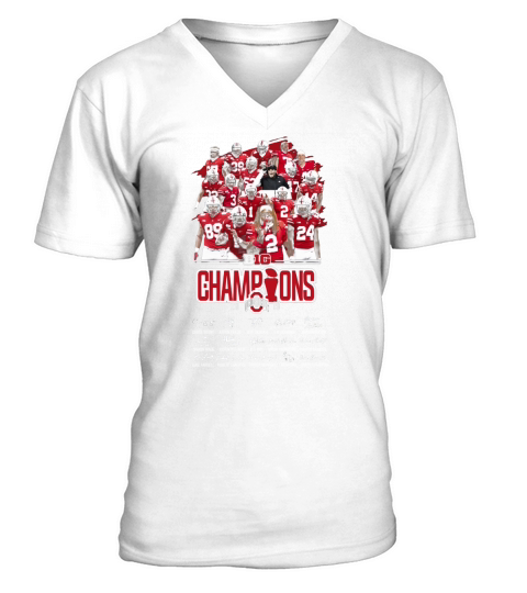 Ohio State Buckeyes Players Big Champions 2019 signatures sweater V-Neck T-shirt