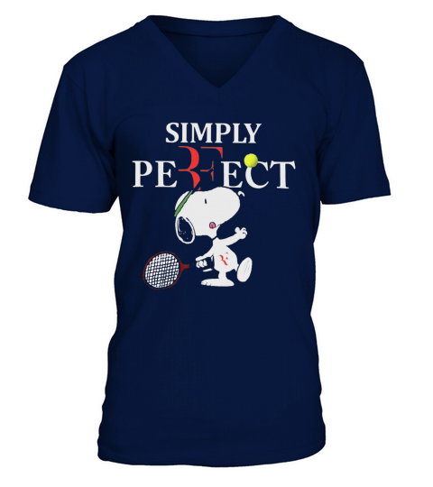 Roger Federer  Snoopy Simply Pefect V-Neck T-shirt
