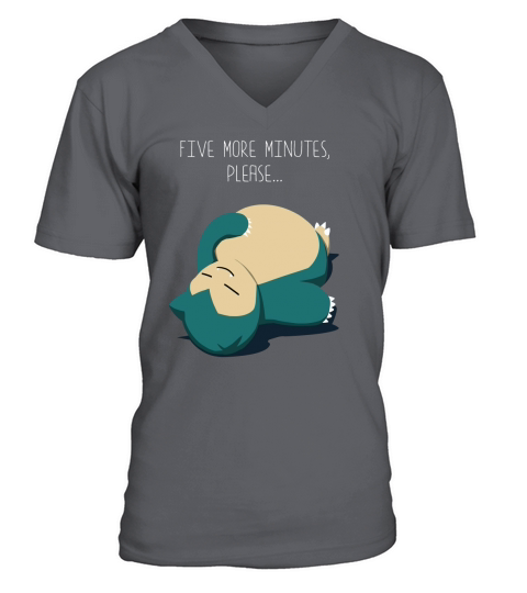 Snorlax Five More Minutes Please Mens V-Neck T-shirt
