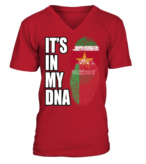 Surinamese And Belarusian Vintage Heritage DNA Fla V-Neck T-shirt