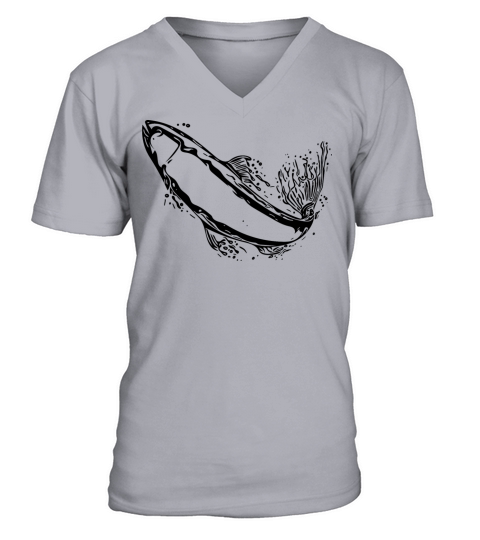 Vintage Trout Jumping V-Neck T-shirt